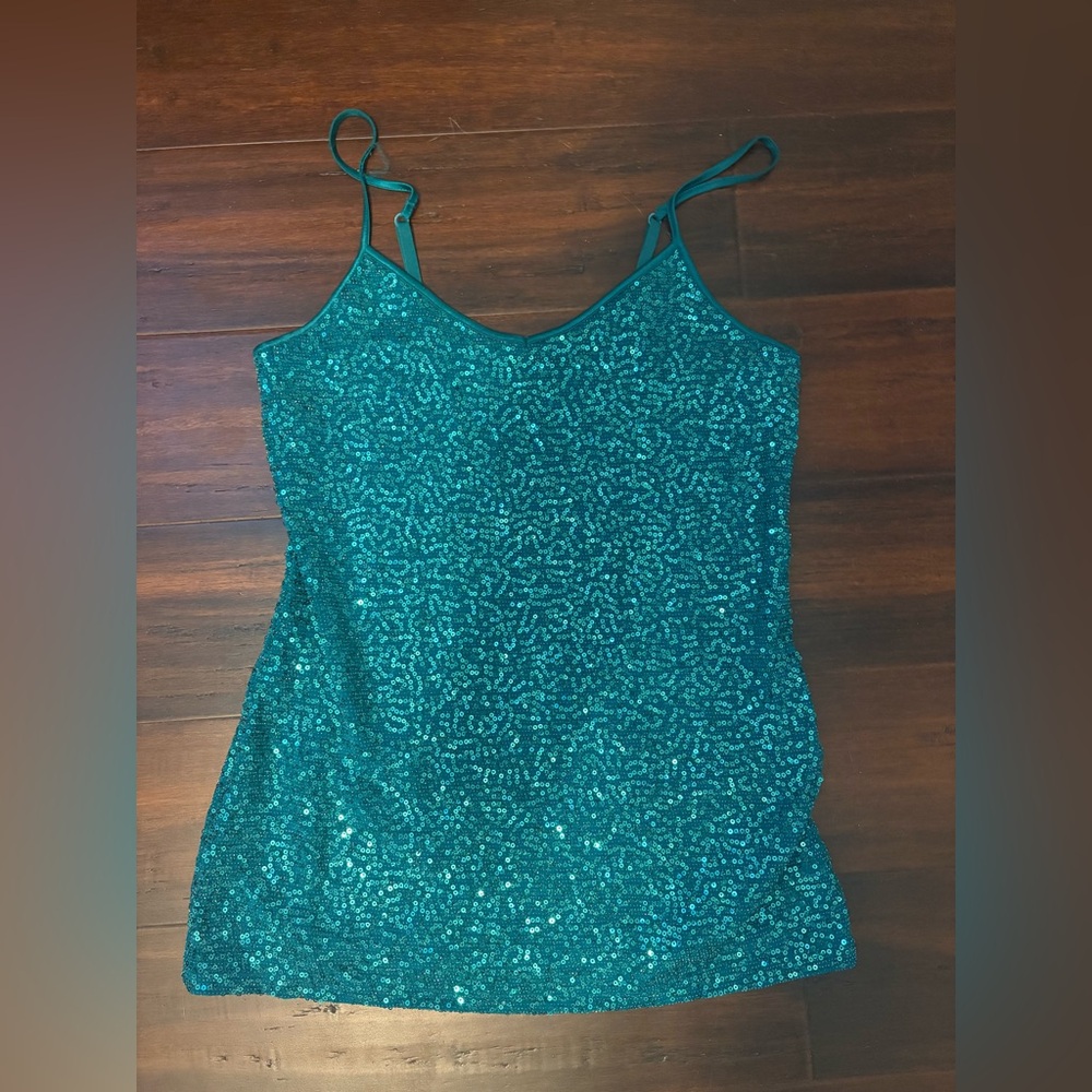 Express Teal Sequin Camisole